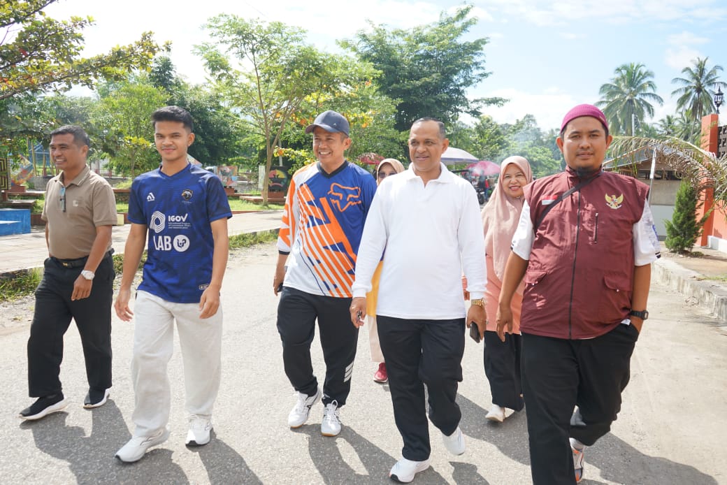 Perkuat Sinergi, Pimpinan PCNU Kota Payakumbuh dan Kabupaten Lima Puluh Kota Jalan Santai di Batang Agam